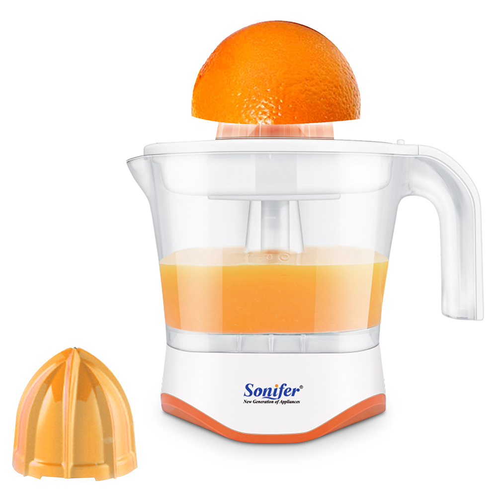 Sonifer SF5514 25 W-os elektromos gyümölcscentrifuga, 1 literes kézi nyomású citrusfacsaró, citrom-gránátalma gyümölcsfacsaró