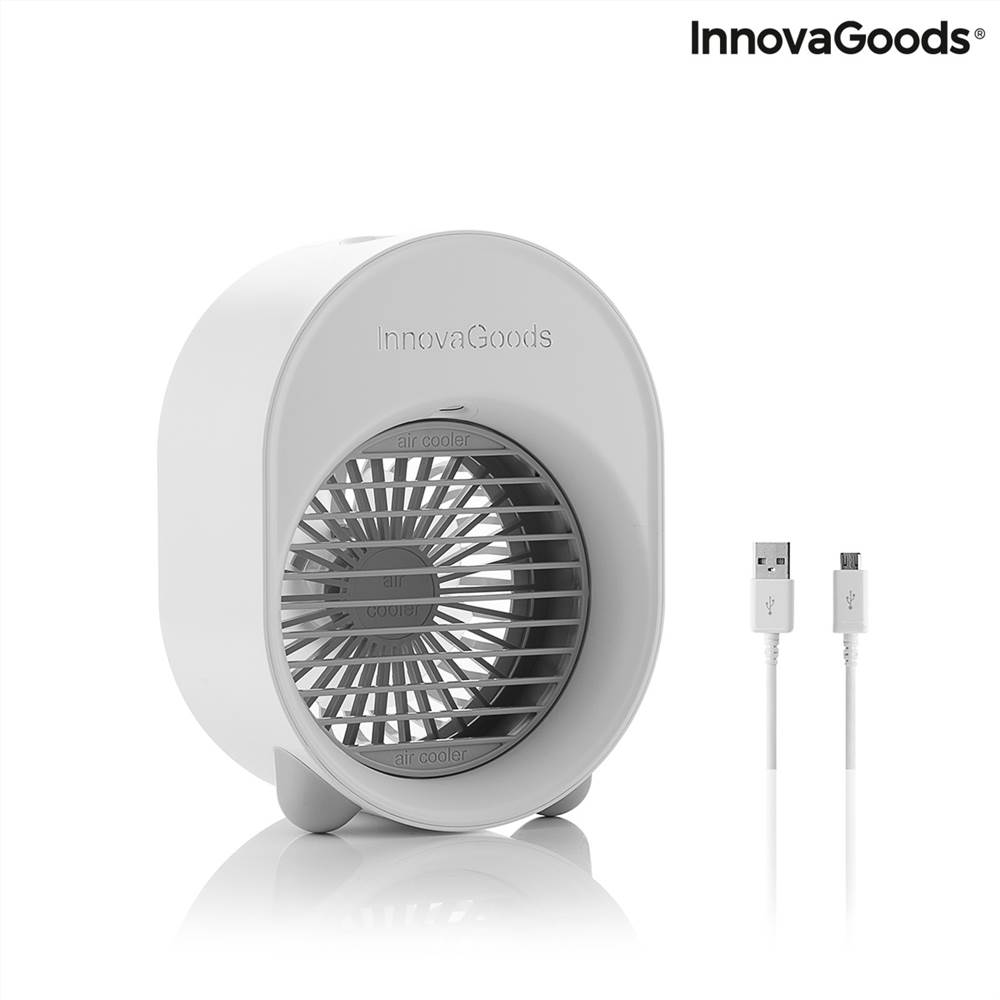Mini Ultrasound Air Cooler-Humidifier with LED Koolizer InnovaGoods