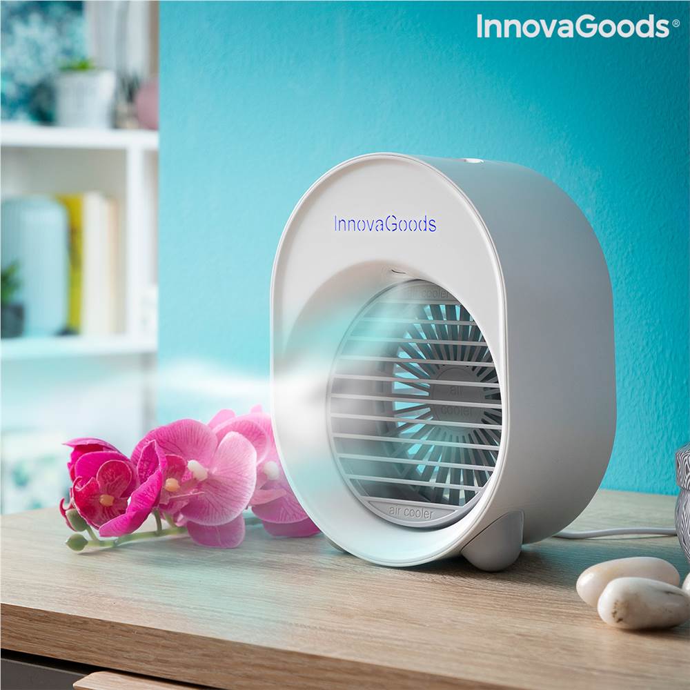 Mini Ultrasound Air Cooler-Humidifier with LED Koolizer InnovaGoods