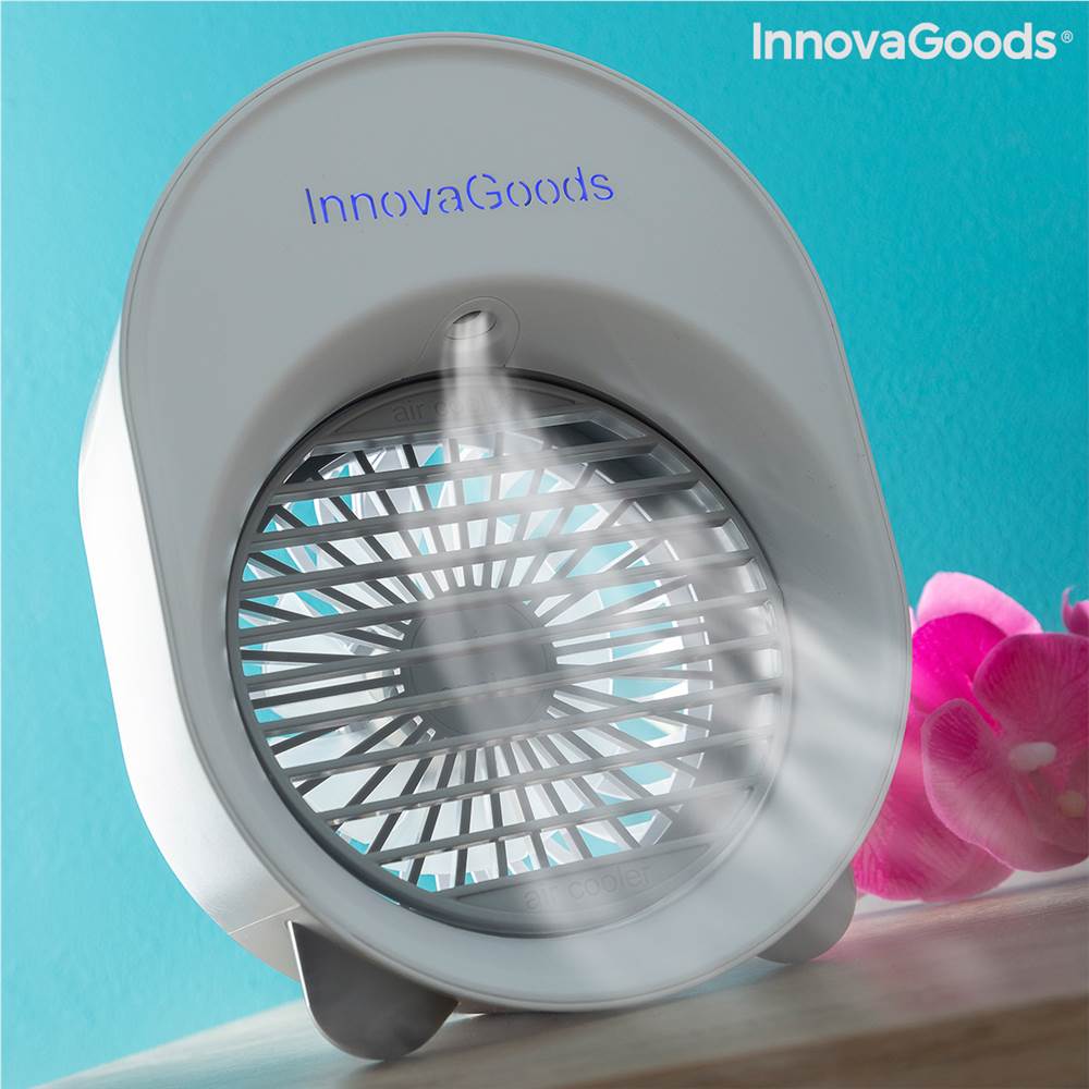 Mini Ultrasound Air Cooler-Humidifier with LED Koolizer InnovaGoods