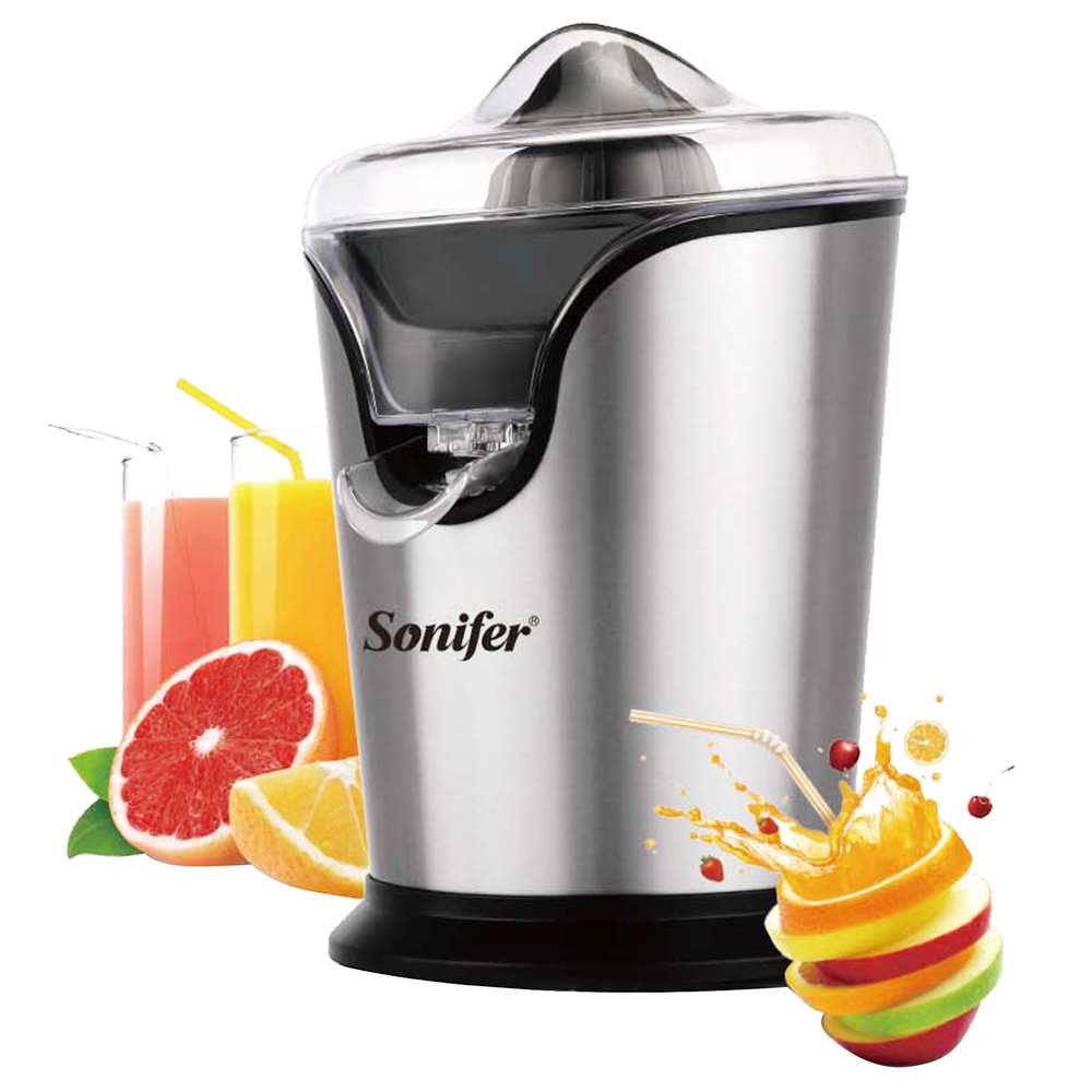 Sonifer SF5526 100W Citrus Press Juicer, สแตนเลสเครื่องสกัดน้ำส้มคั้น, มะนาวผลไม้ทับทิมคั้นน้ำผลไม้