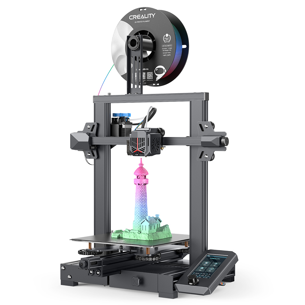 3D-принтер Creality Ender-2 V3 Neo, автоматическое выравнивание CR Touch, цельнометаллический экструдер Боудена, 4.3-дюймовый цветной экран, 32-битная материнская плата, 220*220*250 мм