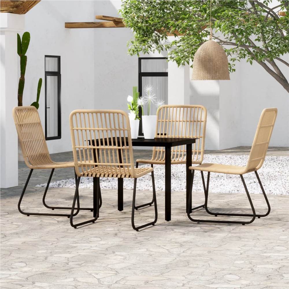 

5 Piece Garden Dining Set Oak