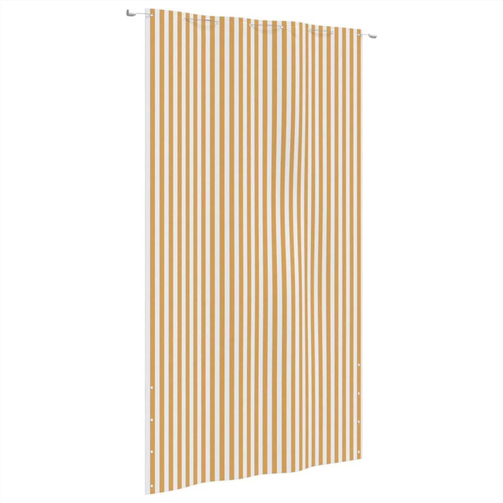 Balcony Screen Yellow and White 160x240 cm Oxford Fabric