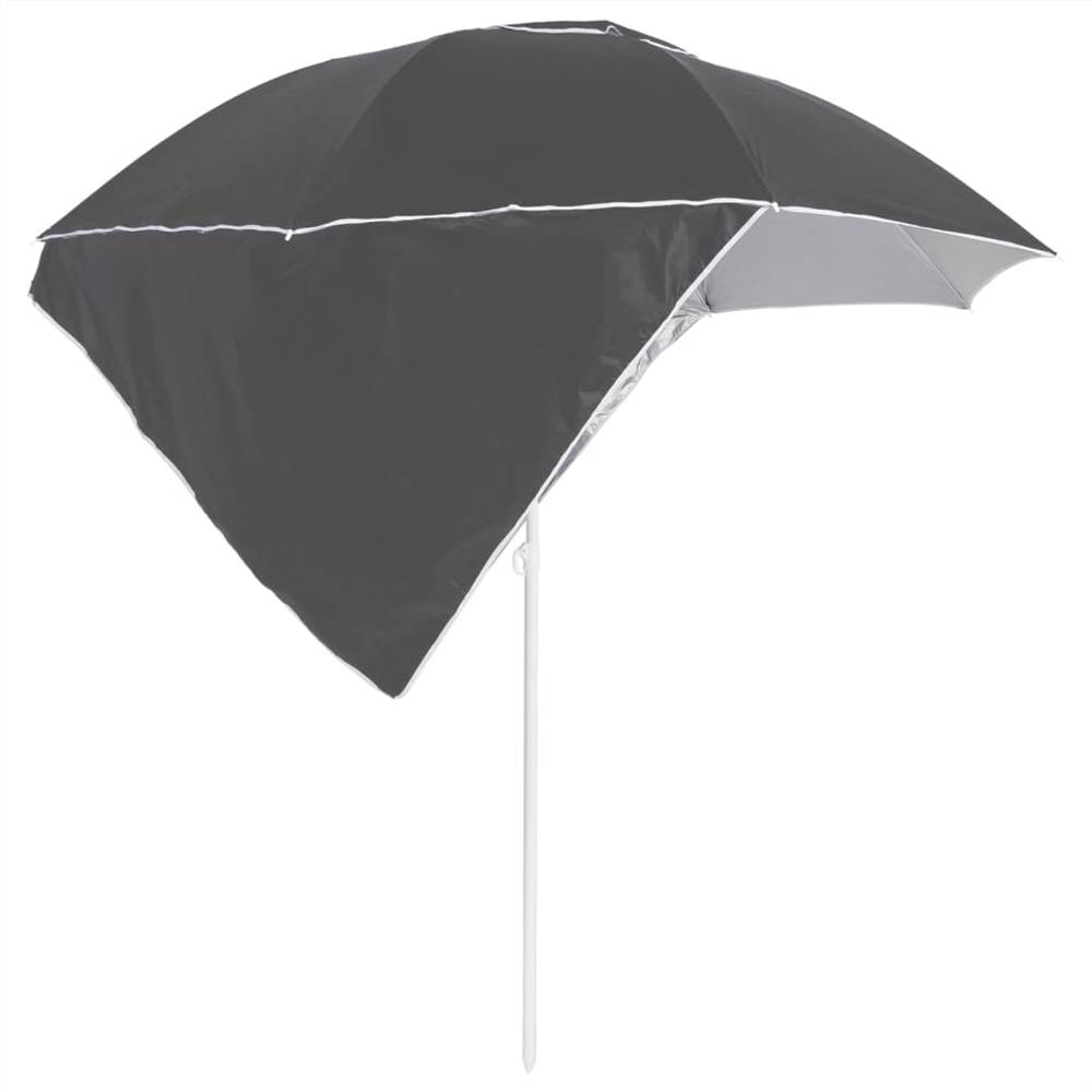 Beach Umbrella with Side Walls Anthracite 215 cm