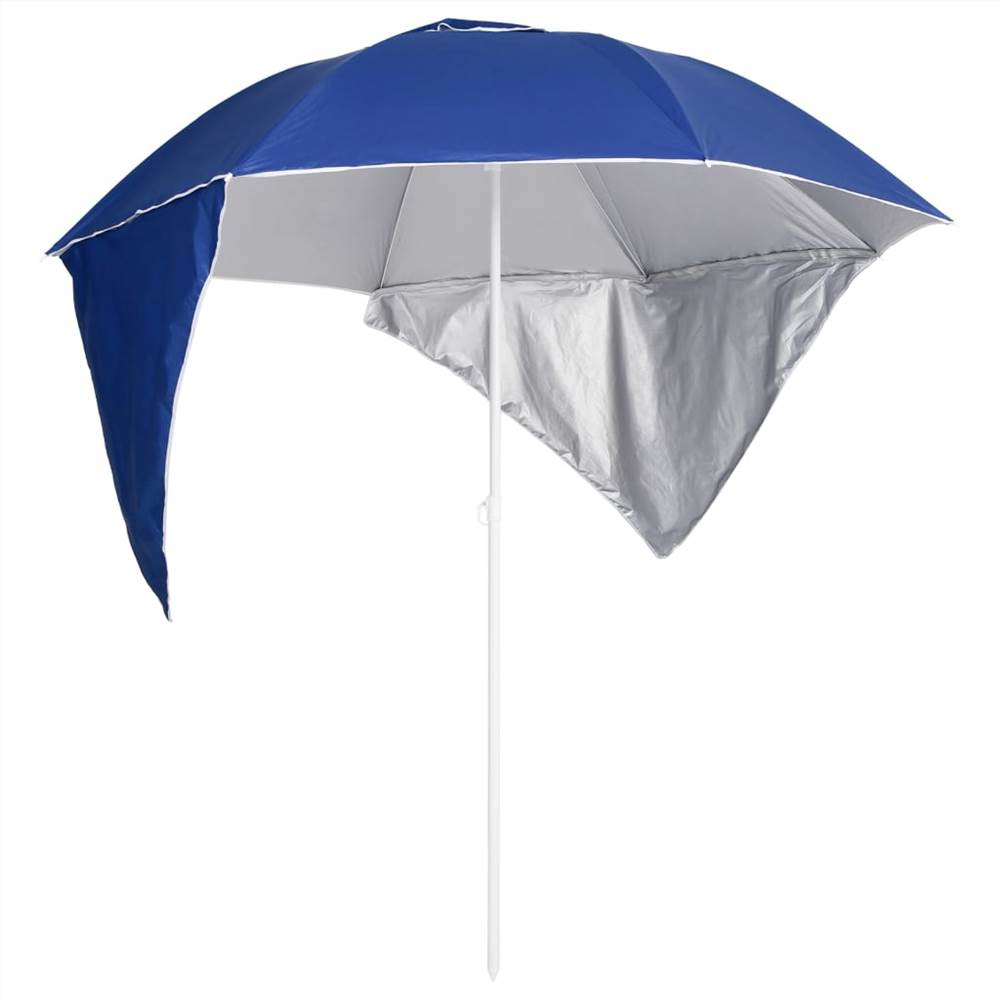 

Beach Umbrella with Side Walls Blue 215 cm