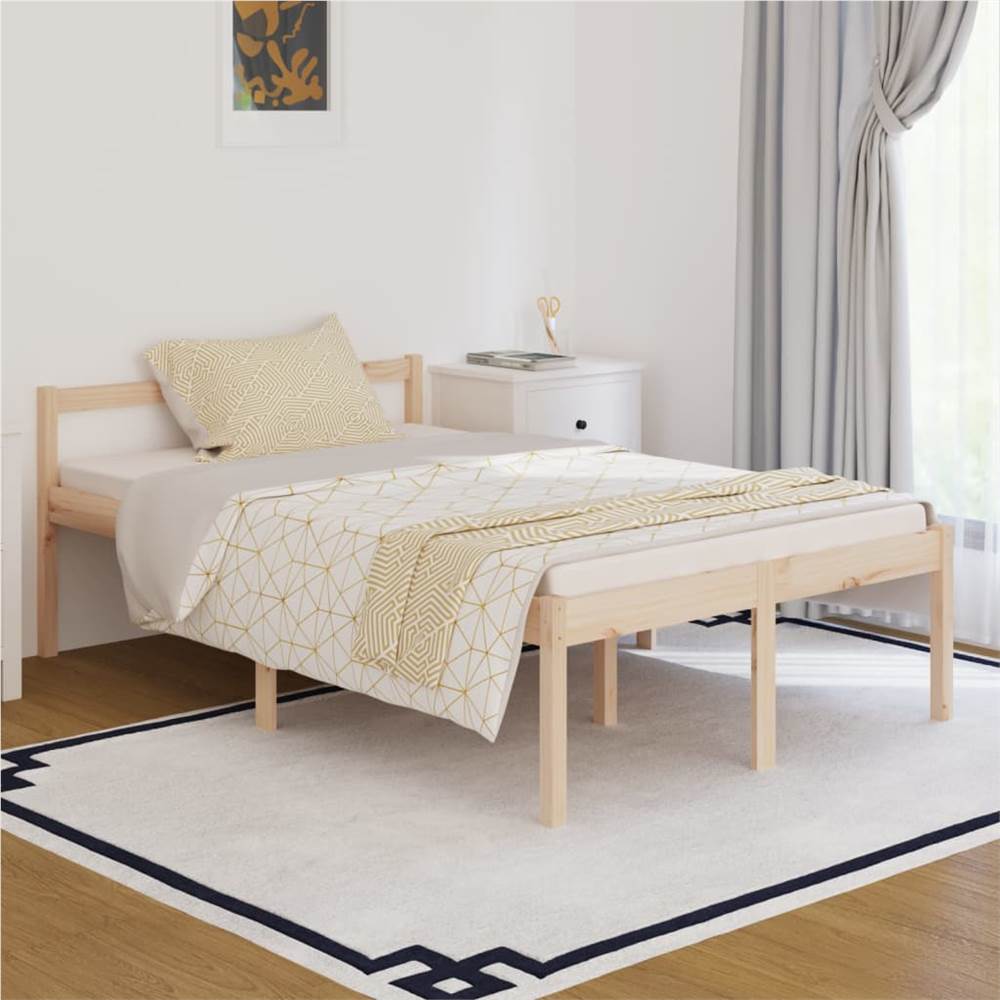 

Bed Frame Solid Wood 120x190 cm 4FT Small Double