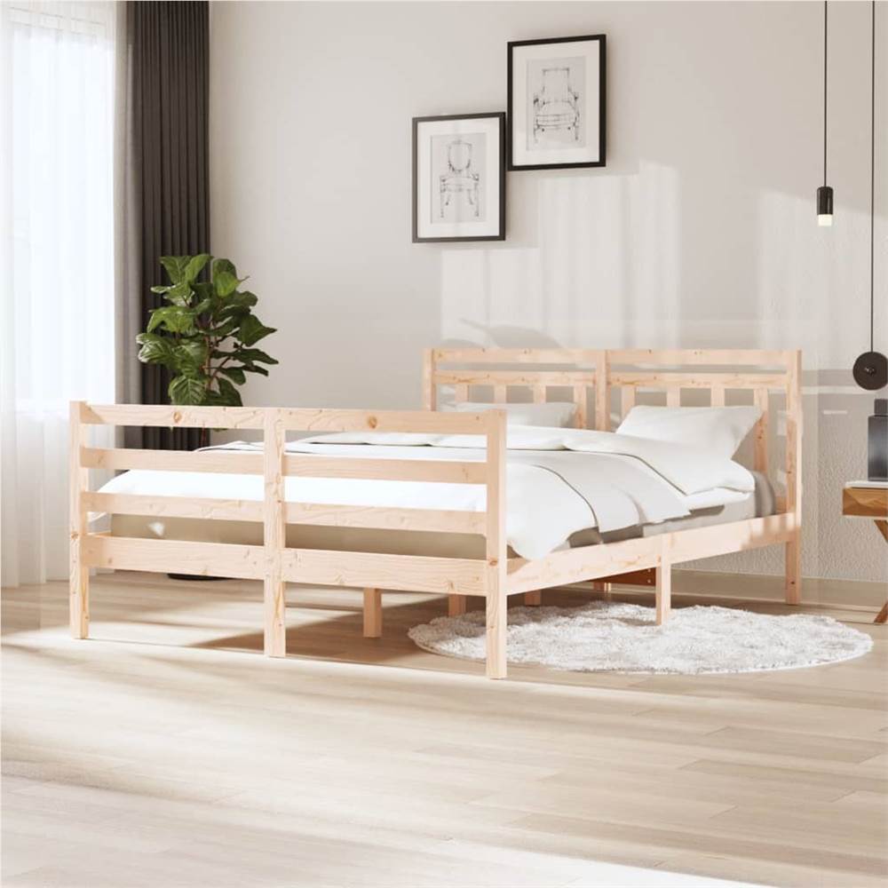 

Bed Frame Solid Wood 140x200 cm 4FT6 Double