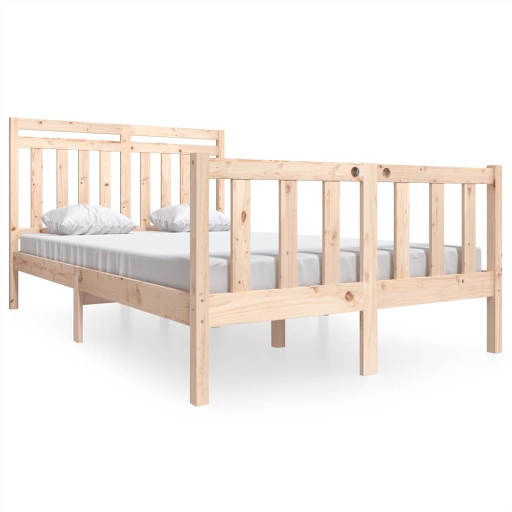 Bed Frame Solid Wood 140x200 cm 4FT6 Double