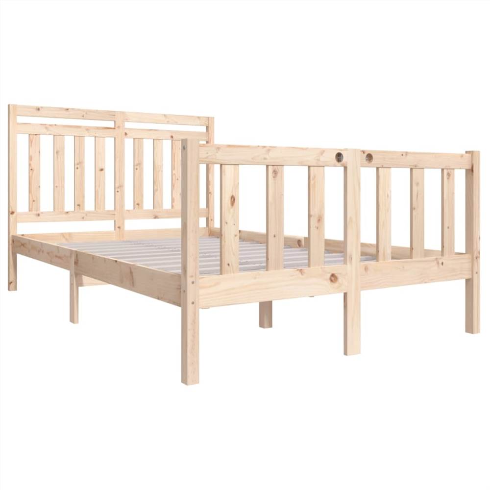 Bed Frame Solid Wood 140x200 cm 4FT6 Double