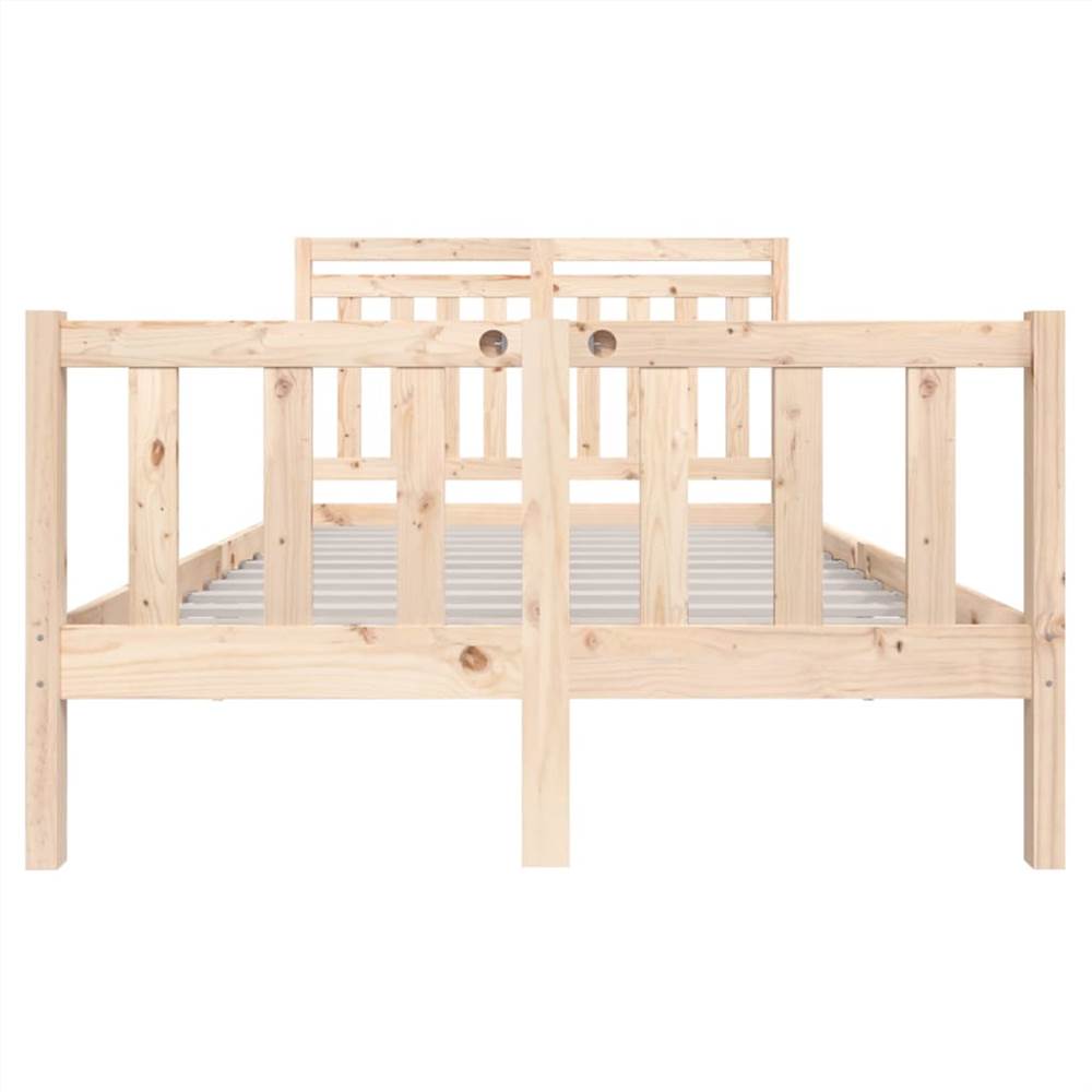 Bed Frame Solid Wood 140x200 cm 4FT6 Double