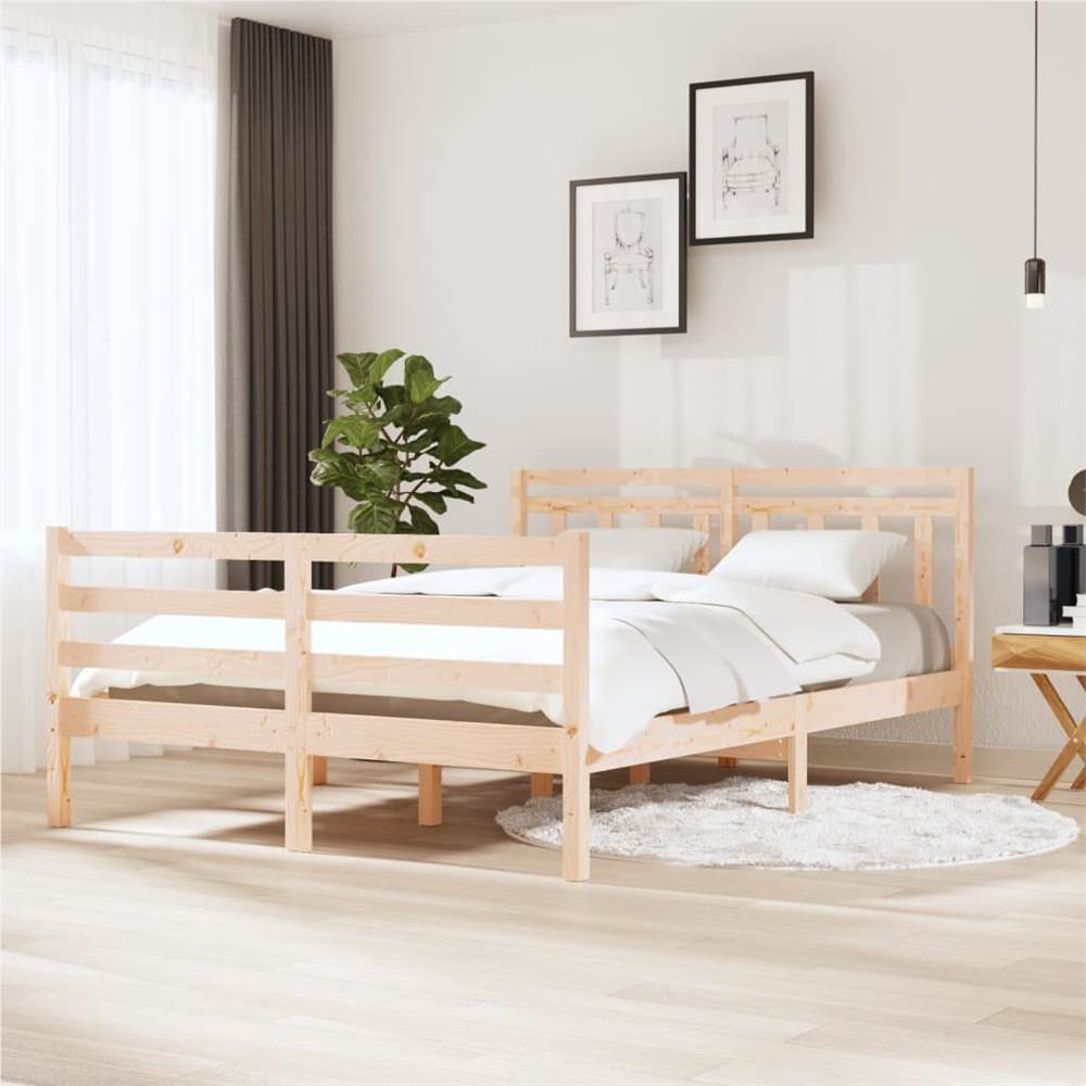 

Bed Frame Solid Wood 140x200 cm 4FT6 Double