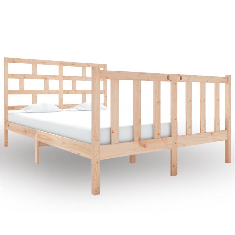 Bed Frame Solid Wood Pine 120x190 cm 4FT Small Double