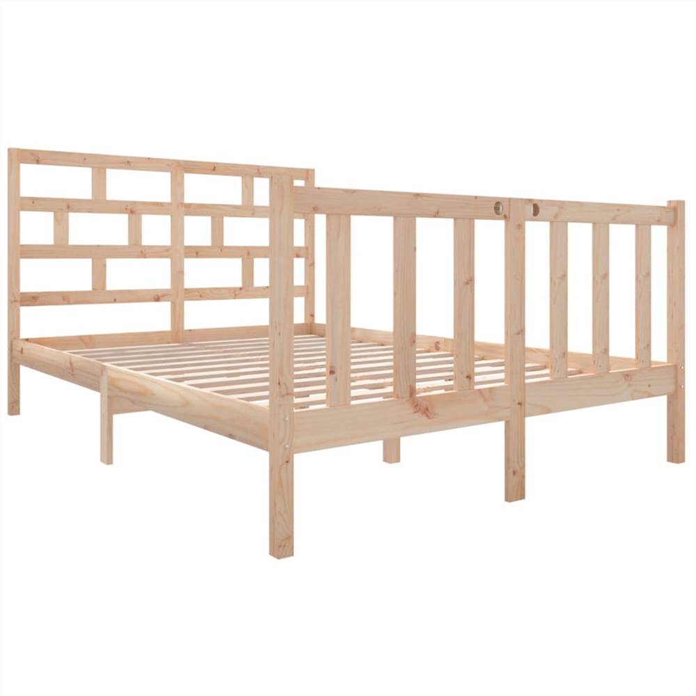 Bed Frame Solid Wood Pine 120x190 cm 4FT Small Double