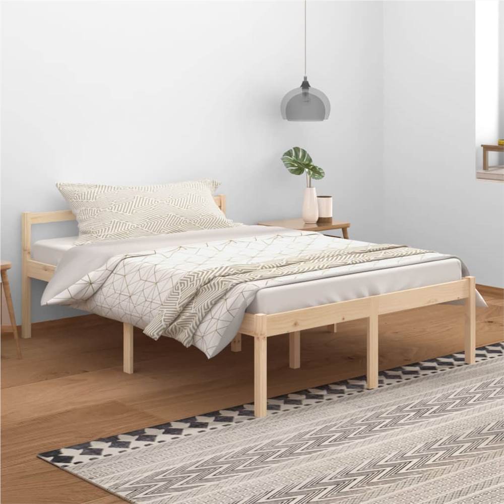 

Bed Frame Solid Wood Pine 140x200 cm Double