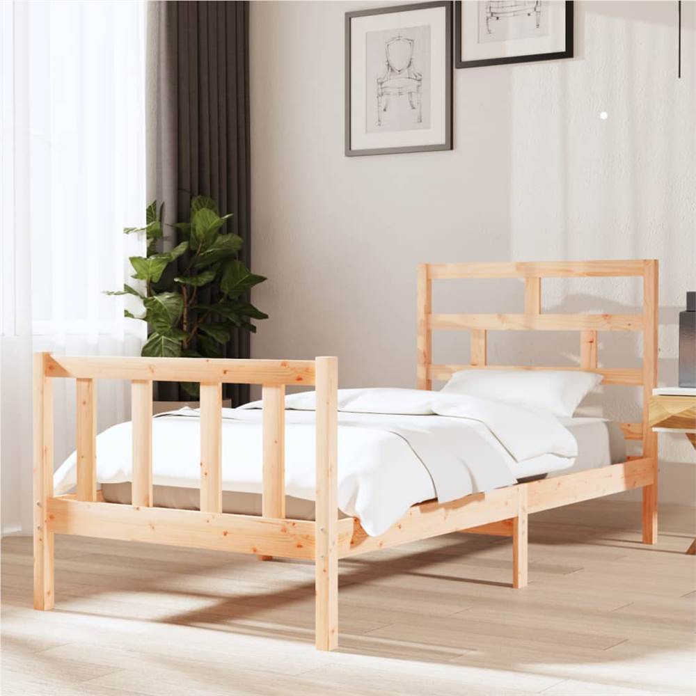 

Bed Frame Solid Wood Pine 90x190 cm 3FT Single