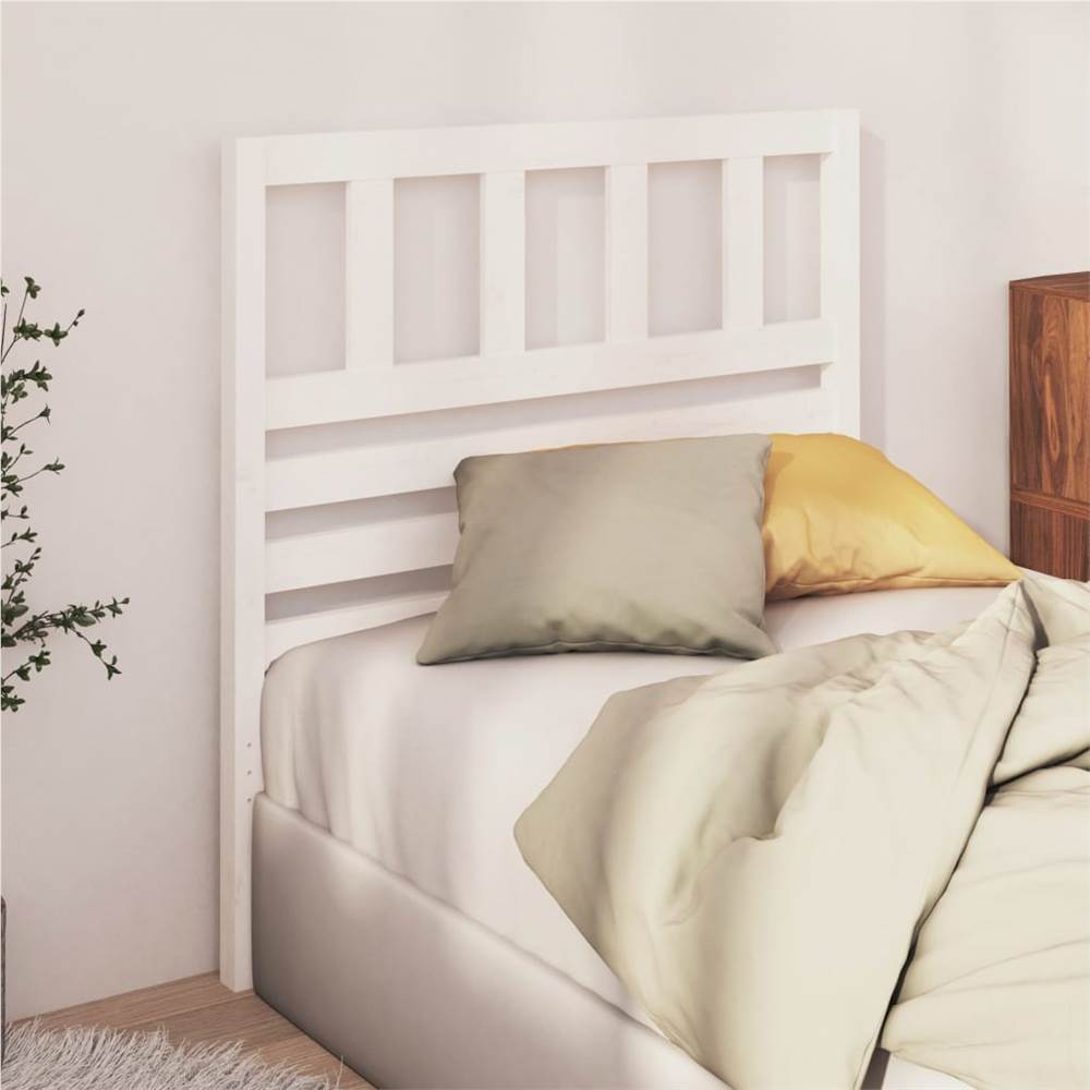 

Bed Headboard White 106x4x100 cm Solid Wood Pine