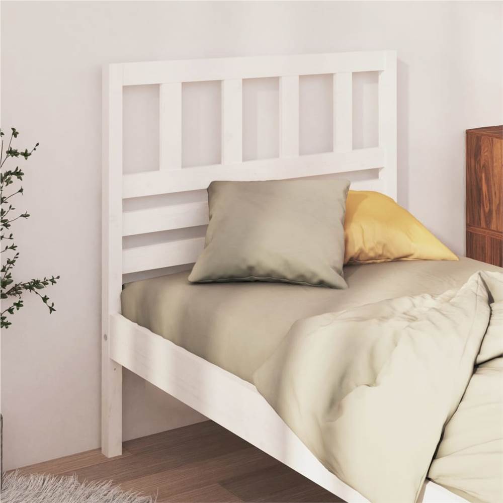 

Bed Headboard White 96x4x100 cm Solid Wood Pine
