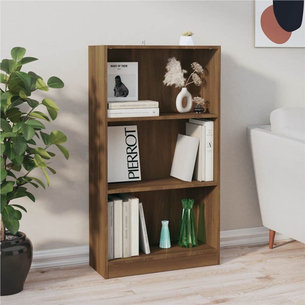 

Book Cabinet Brown Oak 60x24x109 cm Engineered Wood