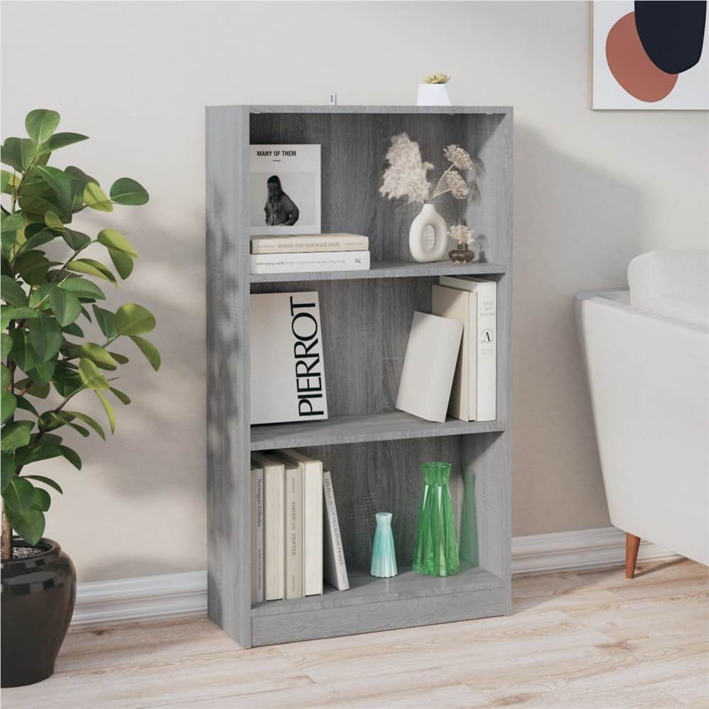 

Book Cabinet Grey Sonoma 60x24x109 cm Engineered Wood