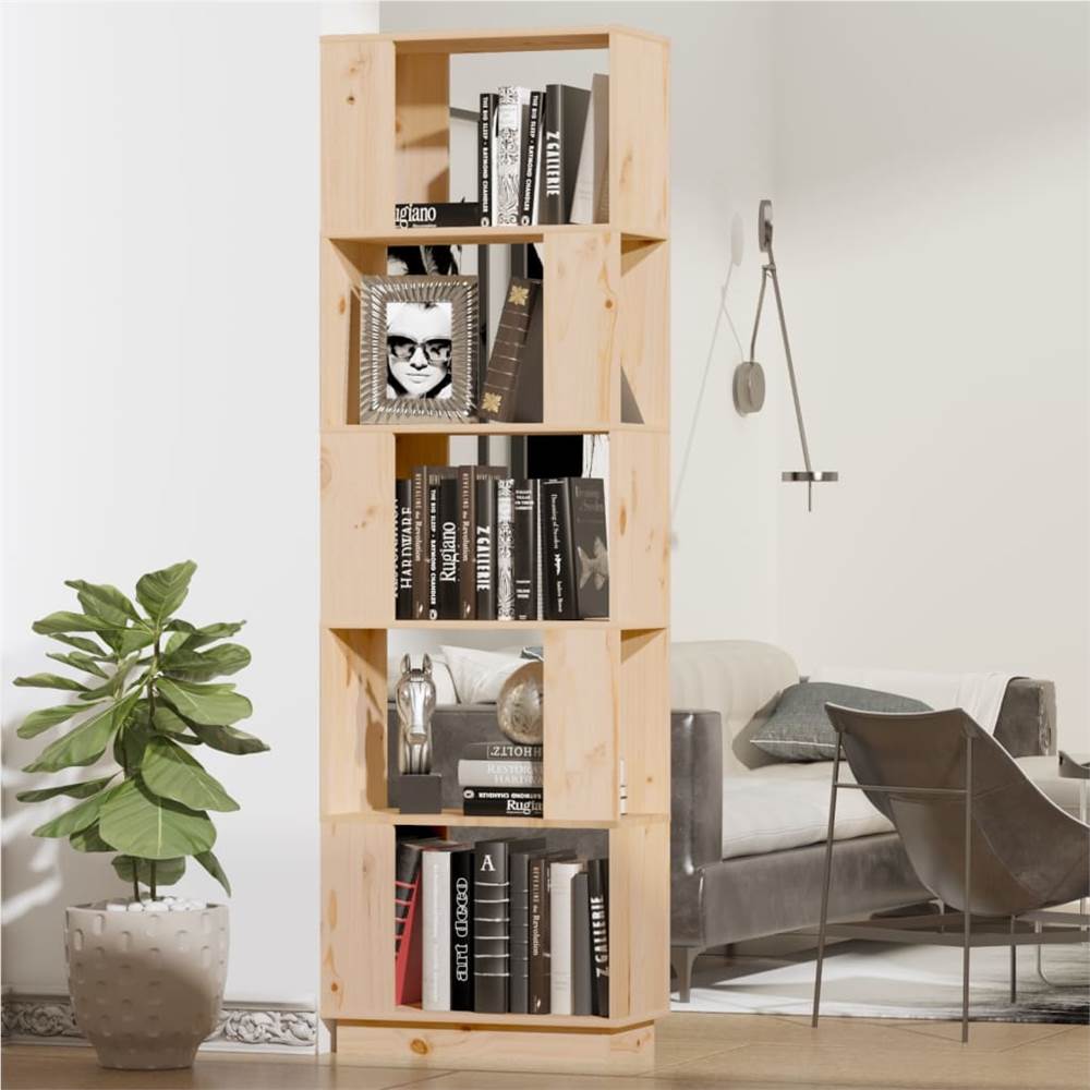 

Book Cabinet/Room Divider 51x25x163.5 cm Solid Wood Pine