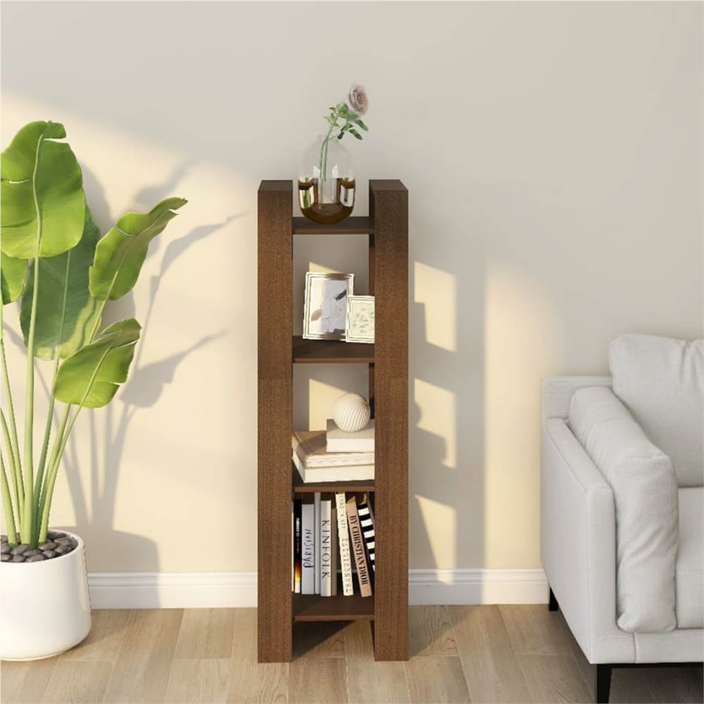 Book Cabinet/Room Divider Honey Brown 41x35x125 cm Solid Wood