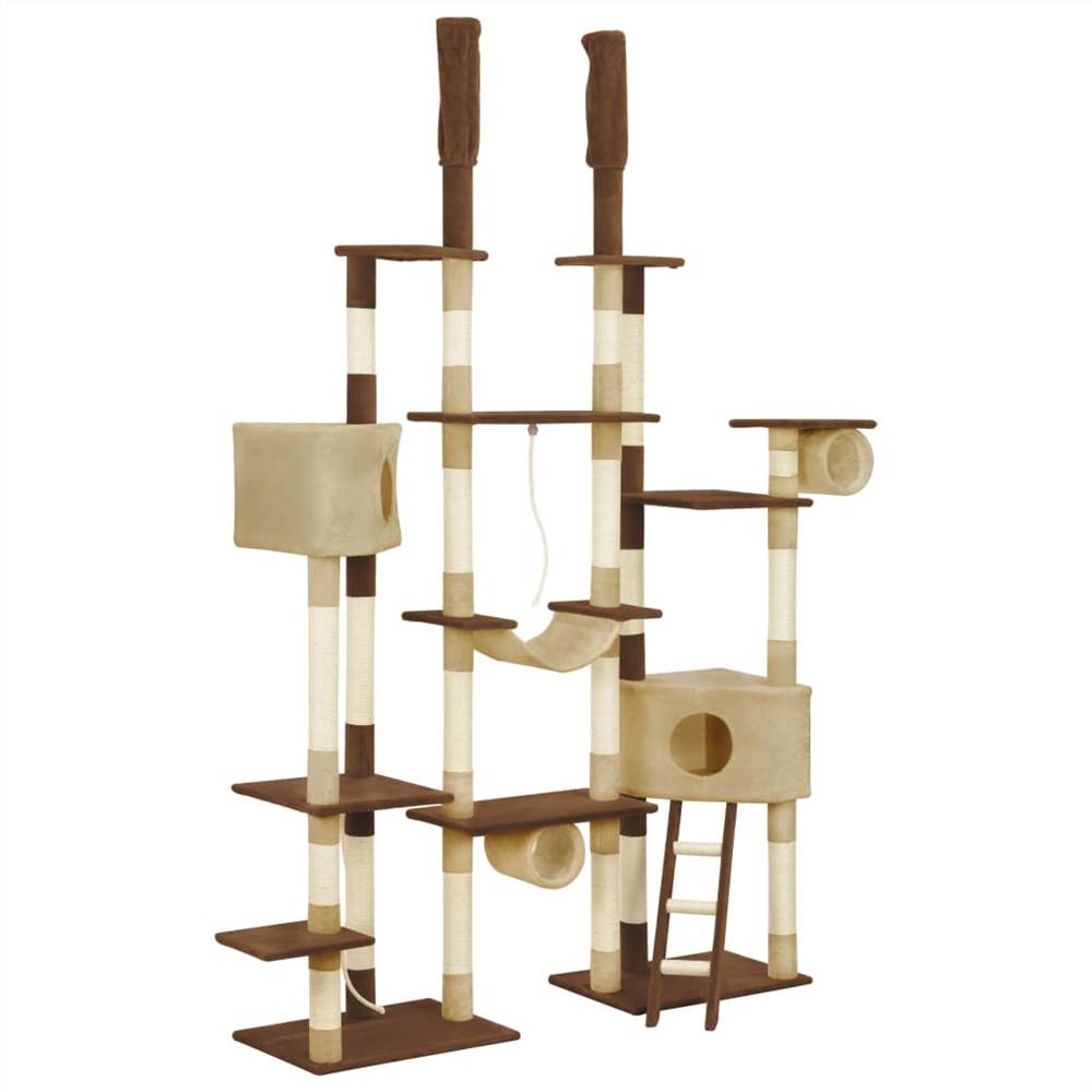 

Cat Tree with Sisal Scratching Posts Brown 234 cm