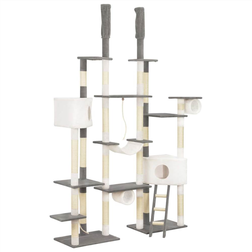 

Cat Tree with Sisal Scratching Posts Grey 234 cm