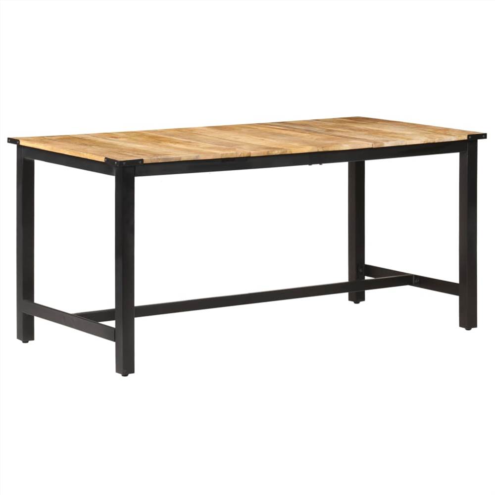 

Dining Table 160x80x76 cm Solid Rough Mango Wood