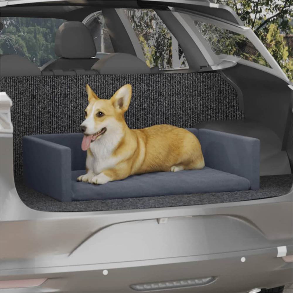 

Dog Car Boot Grey 70x45 cm Linen Look