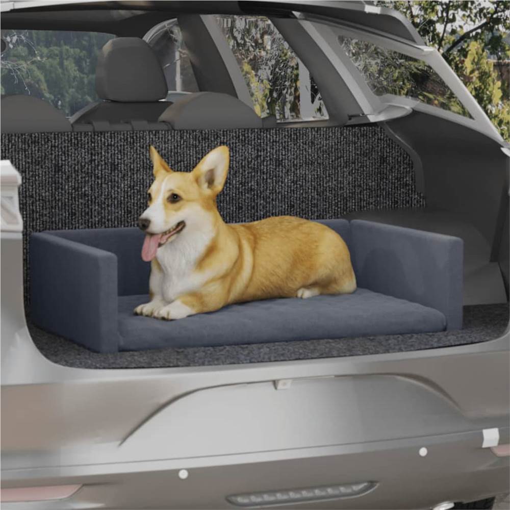 

Dog Car Boot Grey 90x60 cm Linen Look