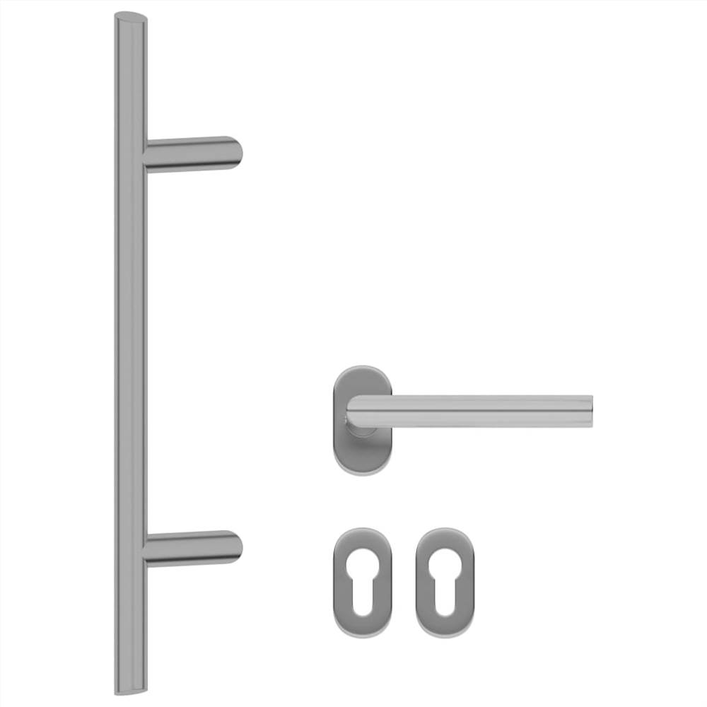 Door Handle and Door Bar Set PZ 500 mm Stainless Steel