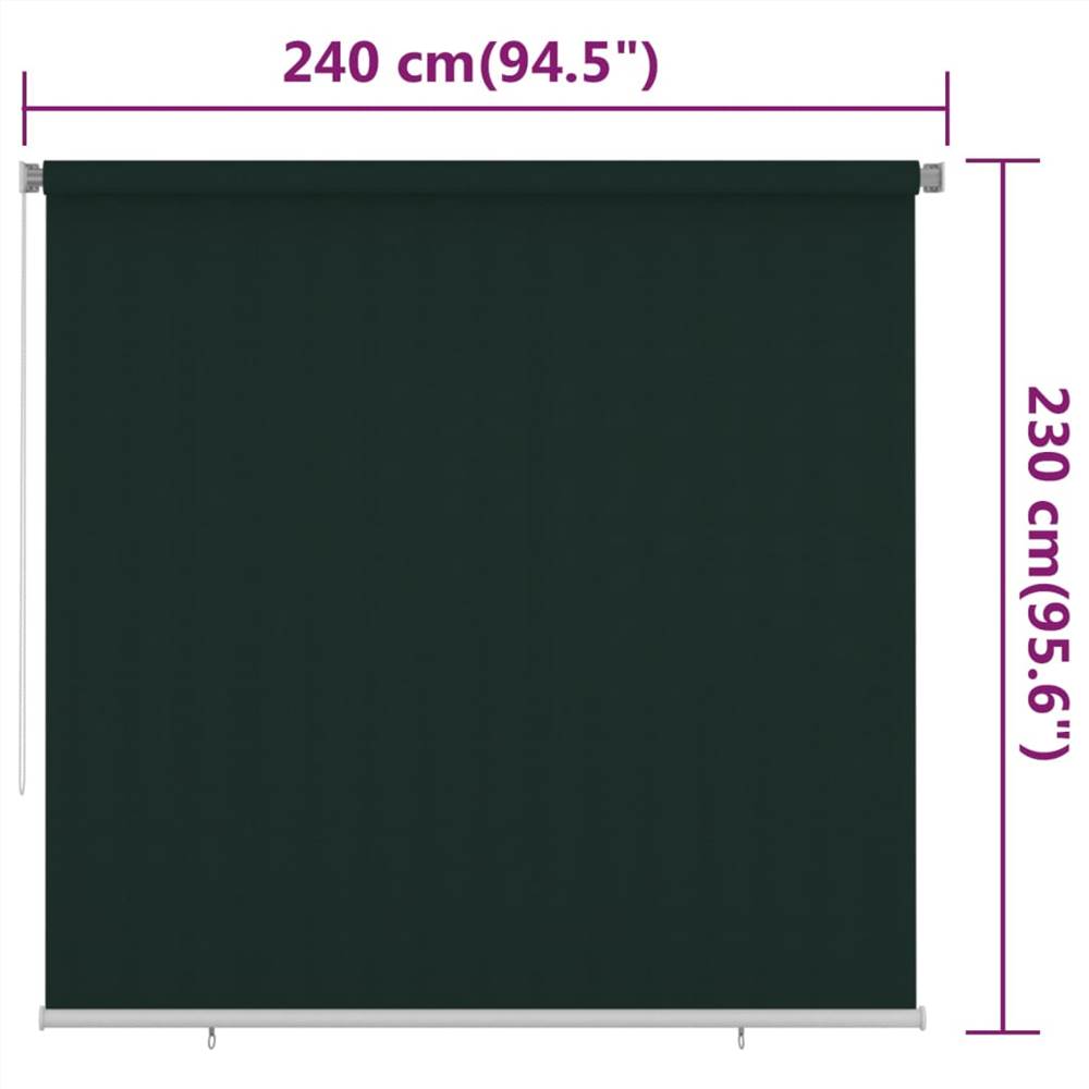 Outdoor Roller Blind 240X230 Cm Dark Green HDPE