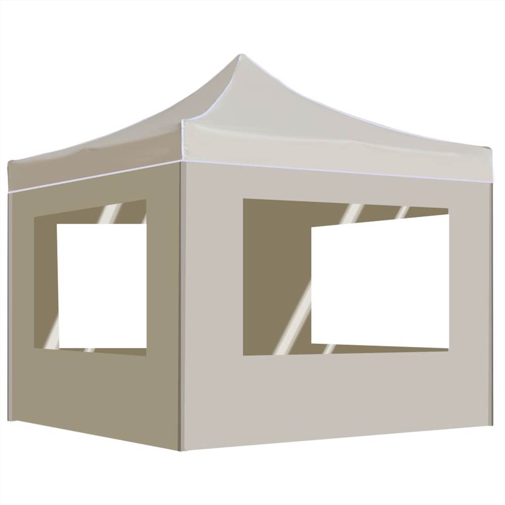 

Professional Folding Party Tent with Walls Aluminium 3x3 m Cream
