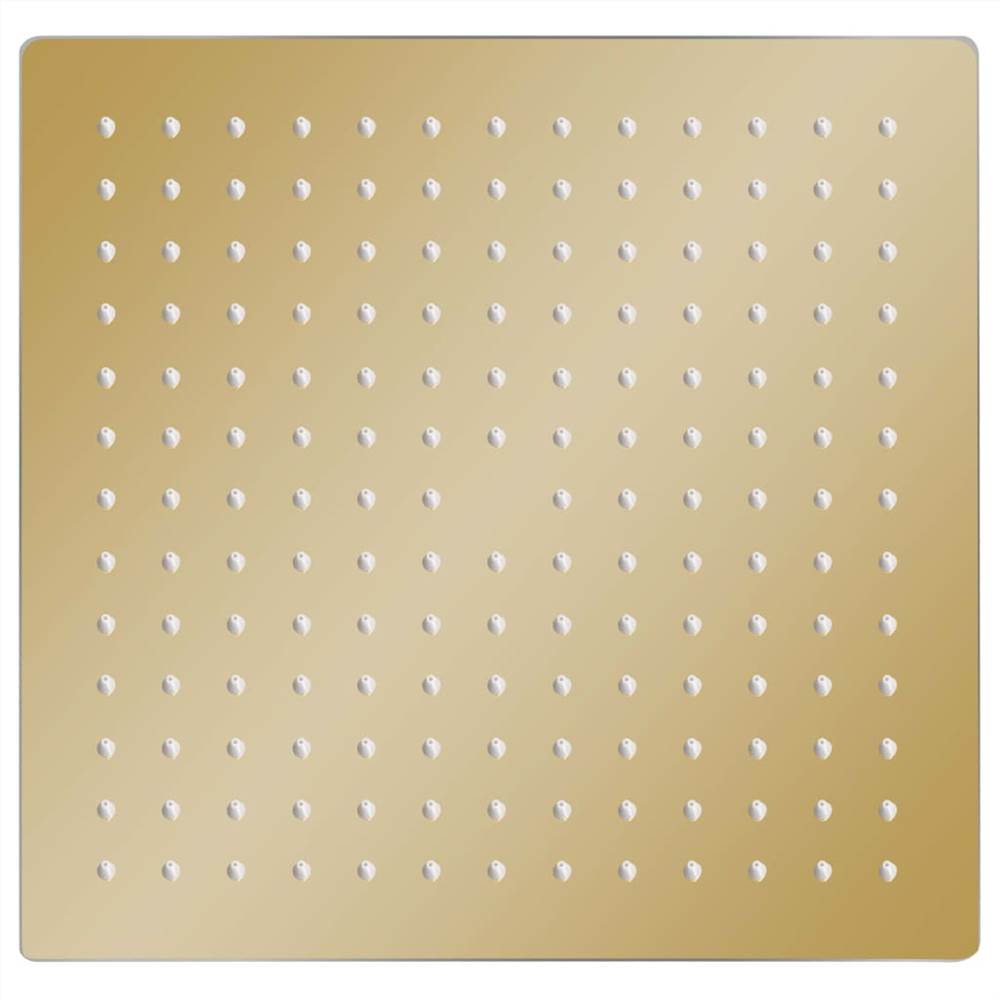 Rain Shower Head Stainless Steel 25x25 cm Square Gold