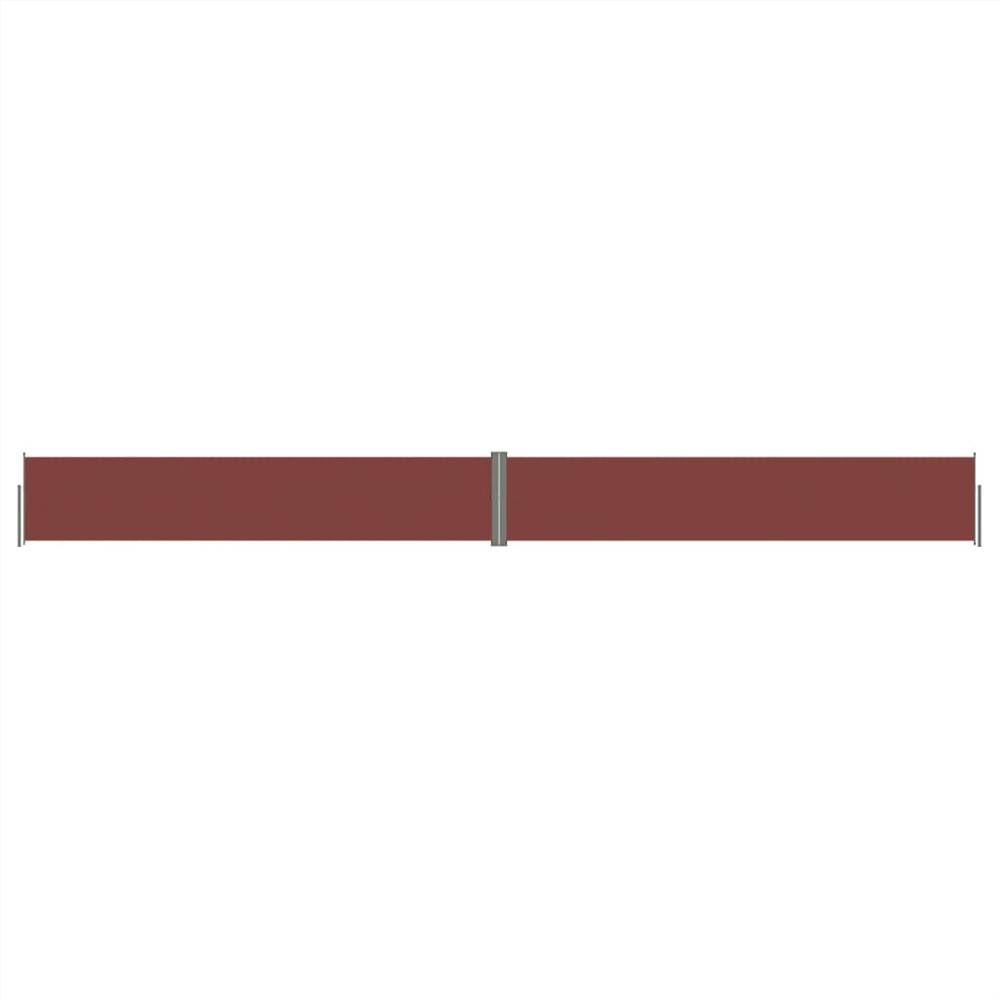Retractable Side Awning Brown 117x1200 cm