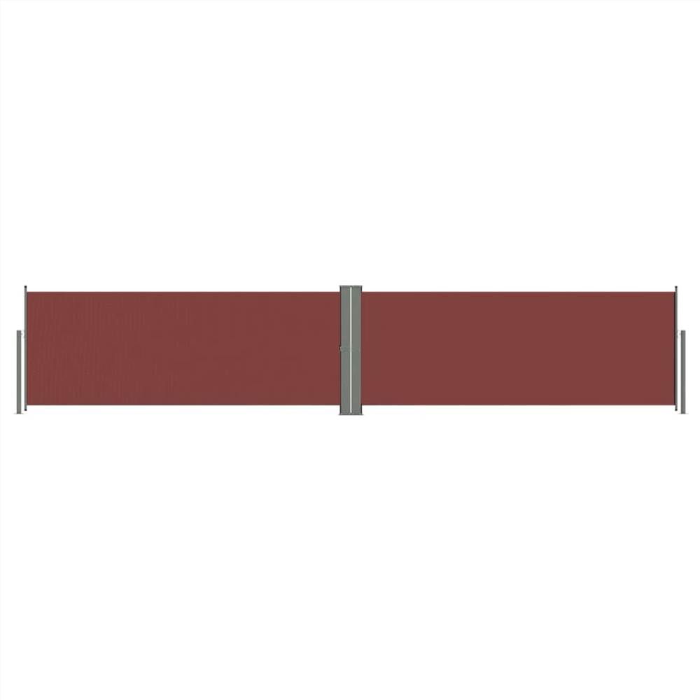 Retractable Side Awning Brown 117x600 cm