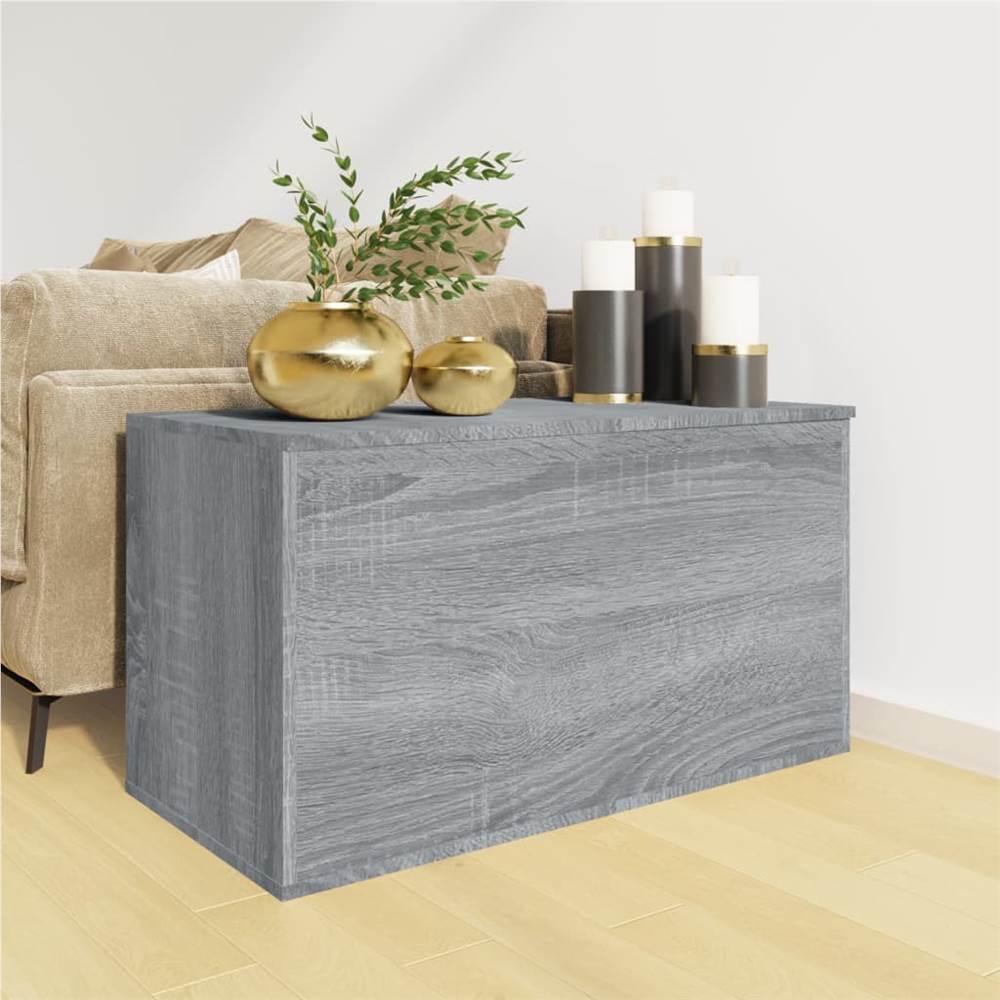 Storage Chest Grey Sonoma 84x42x46 cm Engineered Wood