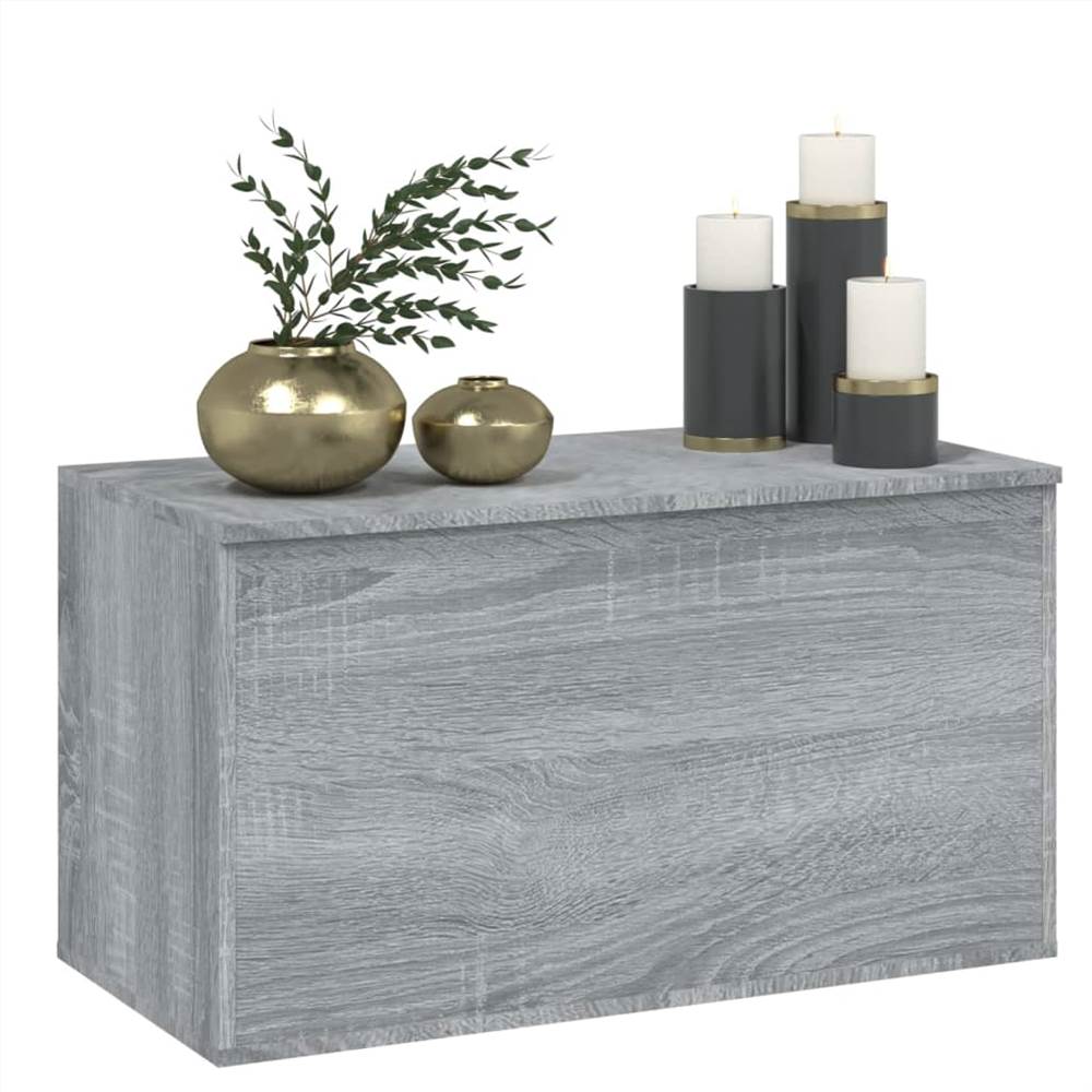 Storage Chest Grey Sonoma 84x42x46 cm Engineered Wood