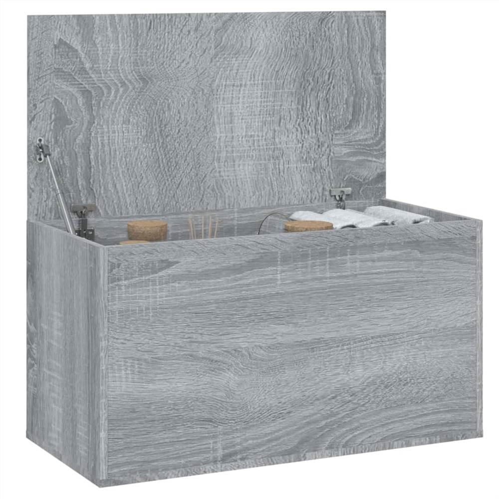 Storage Chest Grey Sonoma 84x42x46 cm Engineered Wood