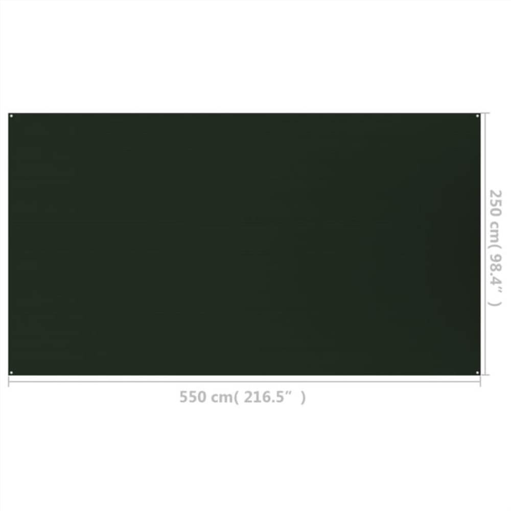 Tent Carpet 250x550 cm Dark Green HDPE