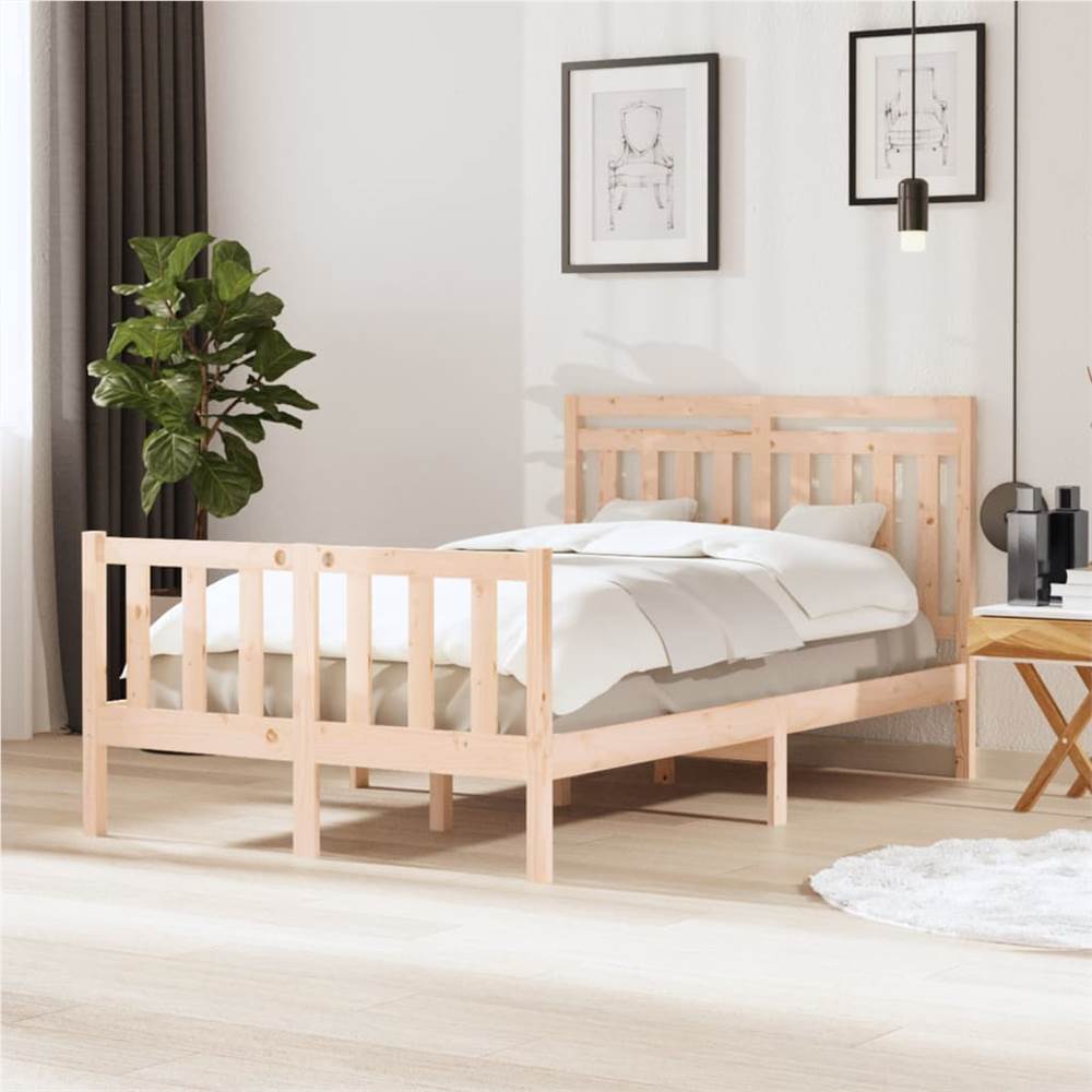 

Bed Frame Solid Wood 120x200 cm 4FT Small Double