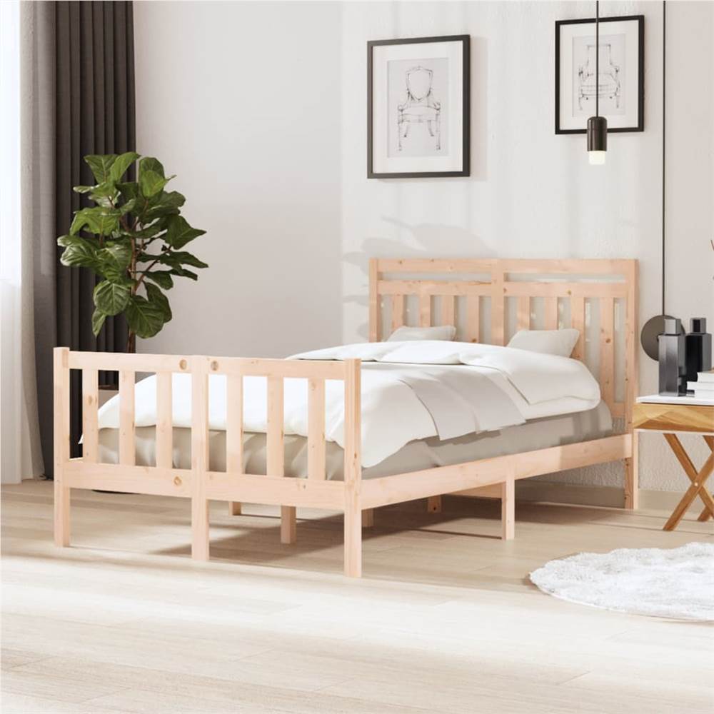 solid pine small double bed