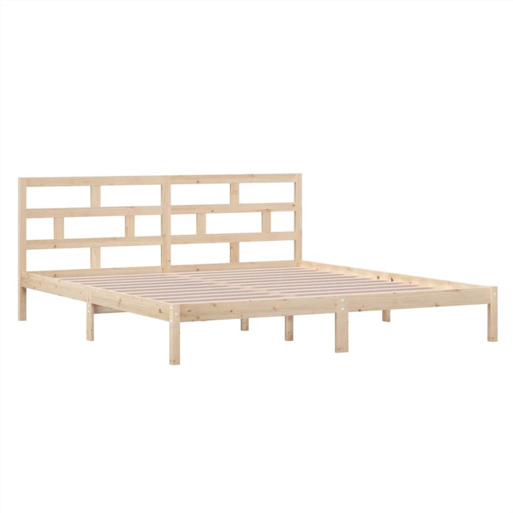 Bed Frame Solid Wood Pine 140x190 cm Double