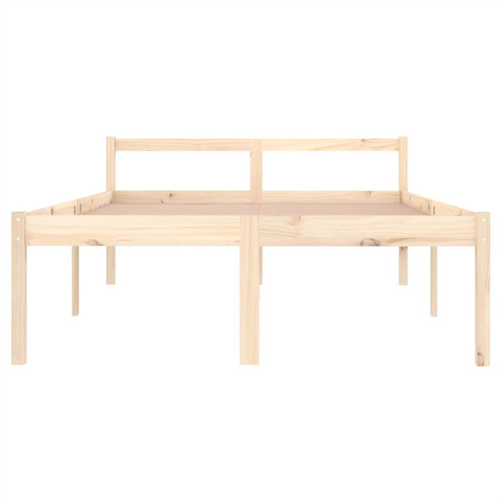 Bed Frame Solid Wood Pine 140x190 cm Double
