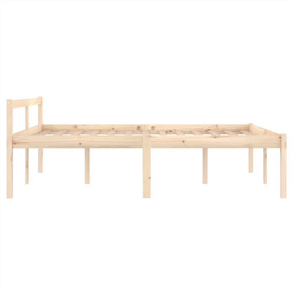 Bed Frame Solid Wood Pine 140x190 cm Double