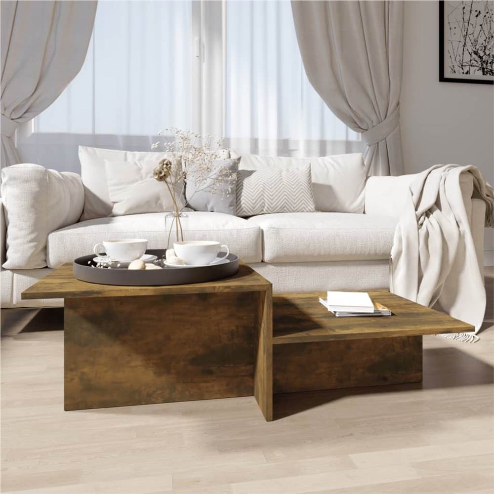 

Coffee Table Smoked Oak 111.5x50x33 cm Engineered Wood