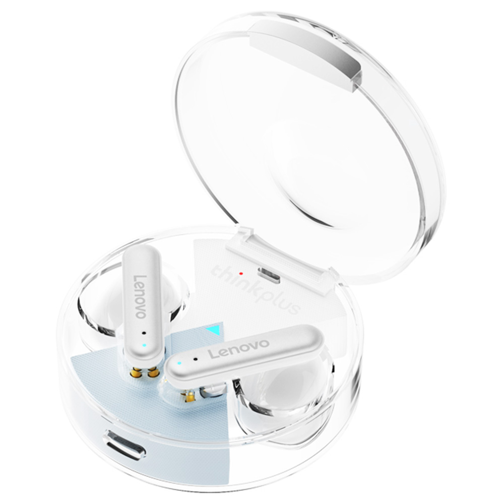 Lenovo Thinkplus LP10 TWS Bezprzewodowe słuchawki Bluetooth 5.2 Sterowanie dotykowe HiFi Stereo Bass Headbuds - białe