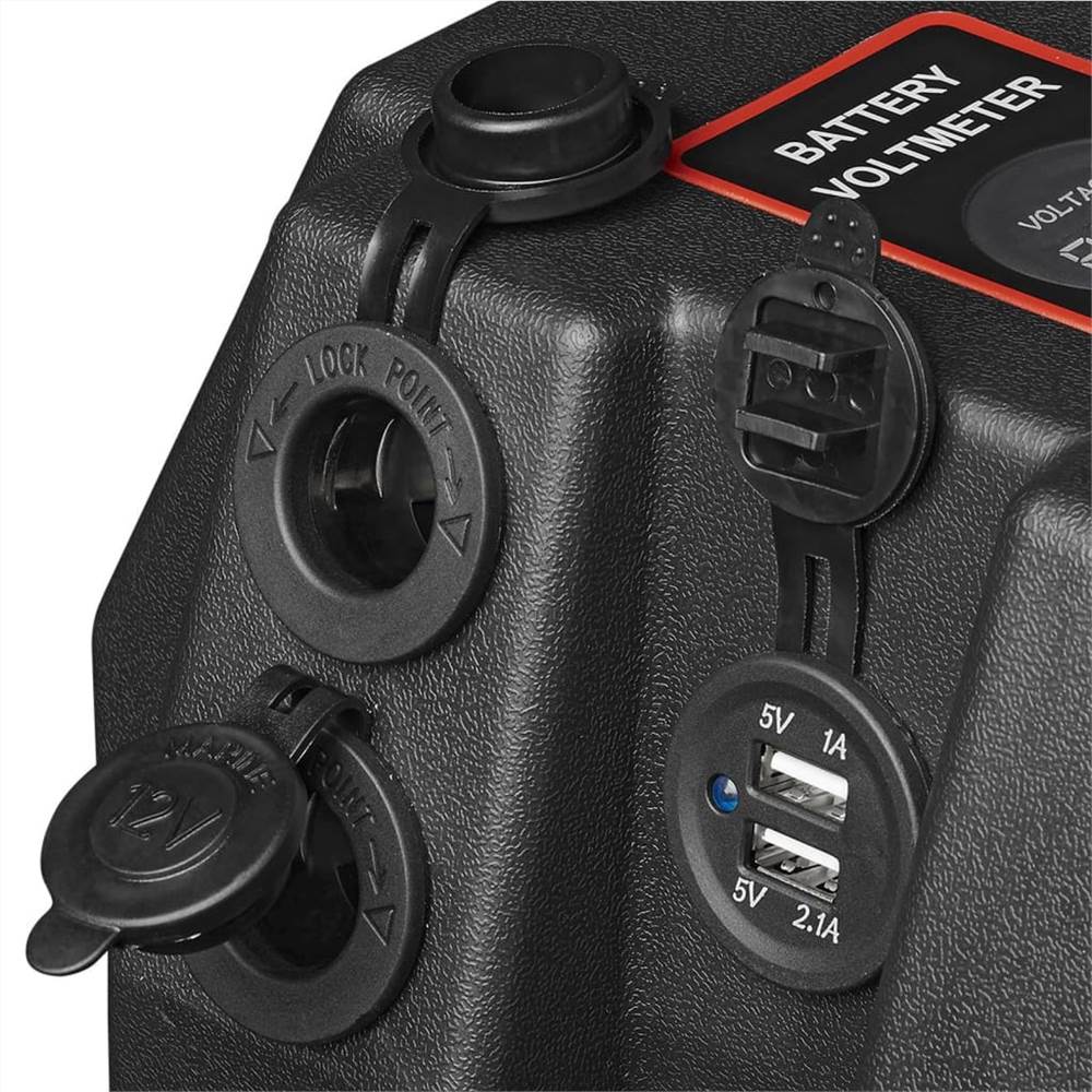 ProPlus Battery Box with USB and Voltmeter 33x20x20 cm