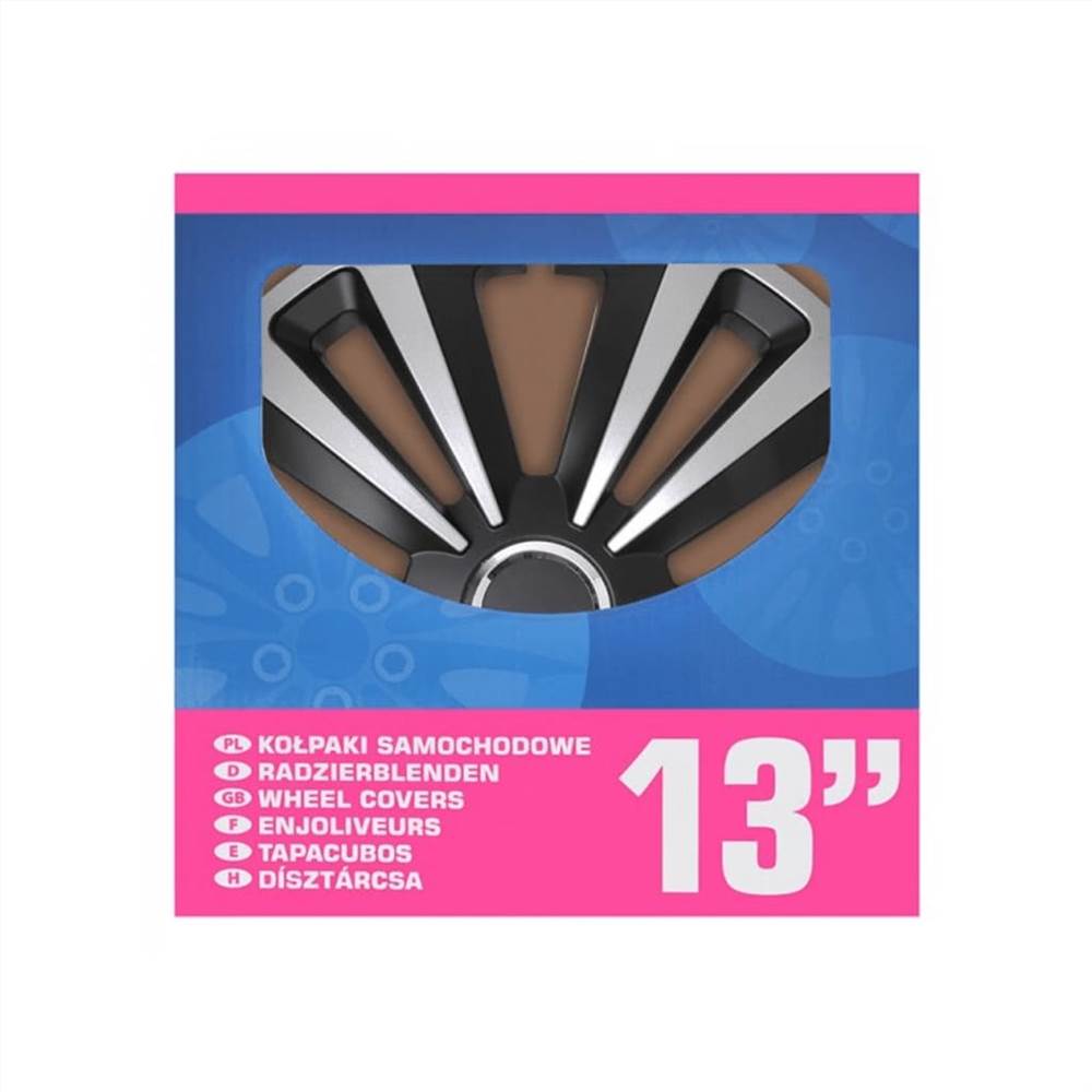 ProPlus Wheel Covers Terra Silver and Black 13 4 pcs